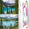 2 Pack Rolled Canvas Wall Art Easy Painting by Numbers Kit,12x16inch(255-256)